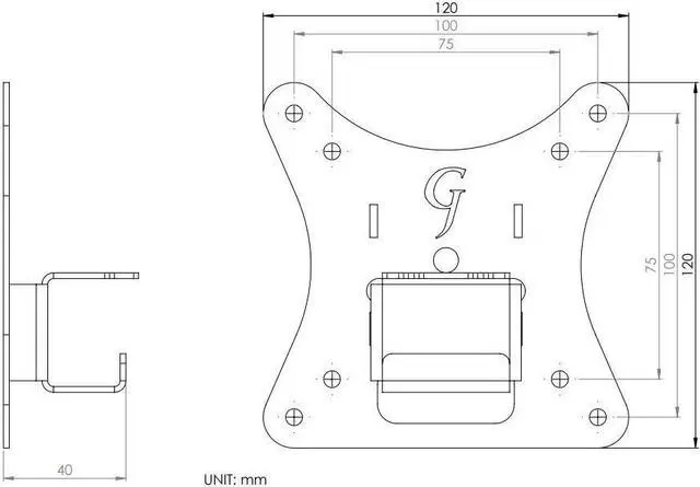 Alt view image 4 of 5 - Gladiator Joe Monitor Arm/Mount VESA Bracket Adapter Compatible with Dell Ultraslim S2419HM S2719DM S2719DC | Laser Cut | 100% Made in North America