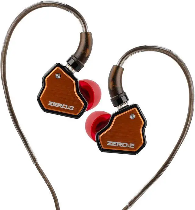 Alt view image 3 of 5 - Linsoul 7Hz x Crinacle Zero:2 Updated 10mm Dynamic Driver in Ear Monitor(Orange) + Kiwi Ears Flex Earbud Tips, 3 Pairs, S/M/L Size