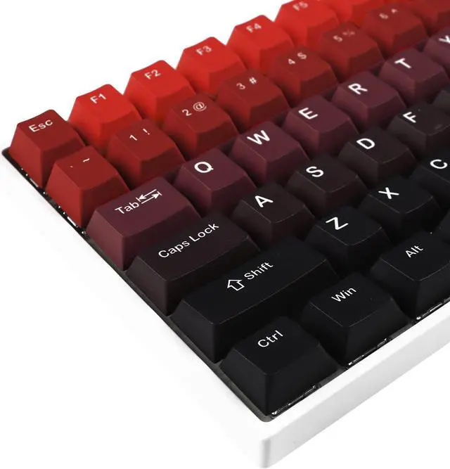 Alt view image 3 of 5 - 127 Five Sides Gradient Dye Sub Keycaps PBT Cherry Profile Key caps for TKL 61 64 68 75 87 96 104 108 Keychron MX Keyboard