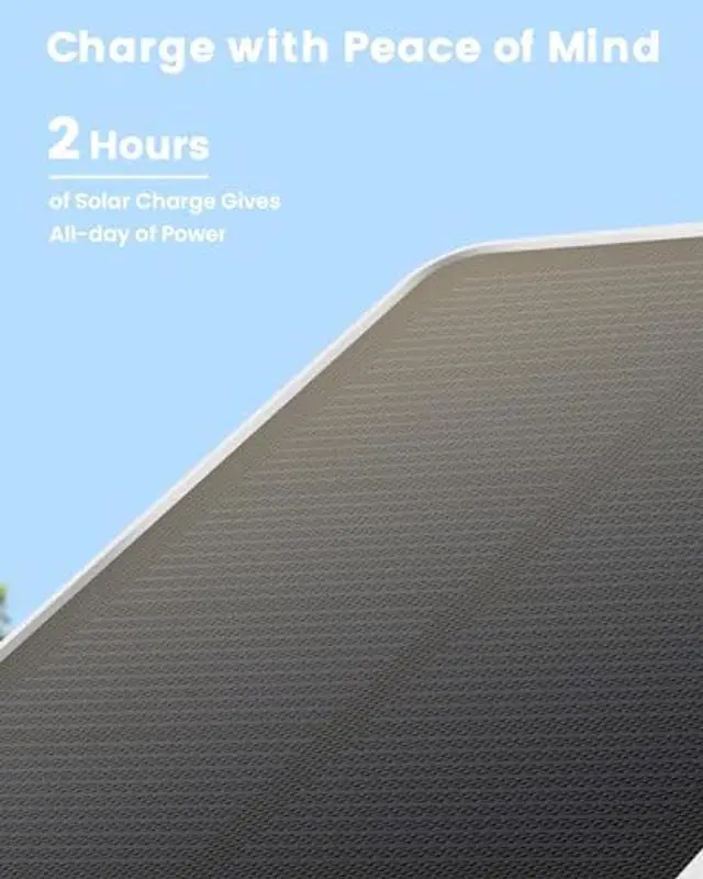 Alt view image 4 of 5 - AOSU Solar Camera Security Outdoor - 100% Wire-Free Security Cameras Wireless Outdoor for Home Surveillance with Fixed Solar Panel, 360deg Panoramic View, Human Auto Tracking, 2K Color Night Vision