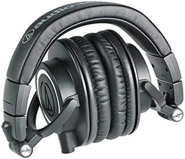 Alt view image 4 of 5 - Audio-Technica ATH-M50x Professional Monitor Headphones + Slappa Full Sized HardBody PRO Headphone Case (SL-HP-07)