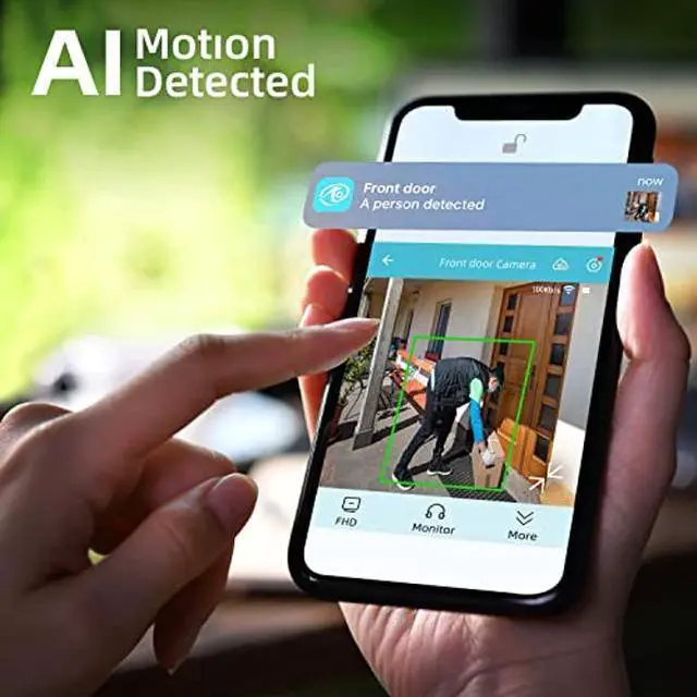 Alt view image 2 of 5 - Rraycom 2Pack Security Cameras Outdoor Wireless,2K Battery Powered Camera for Home Security, Cloud/SD(up to 256G), No Monthly Fee, AI Motion Detection, Color Night Vision,2-Way Audio,Works w/Alexa