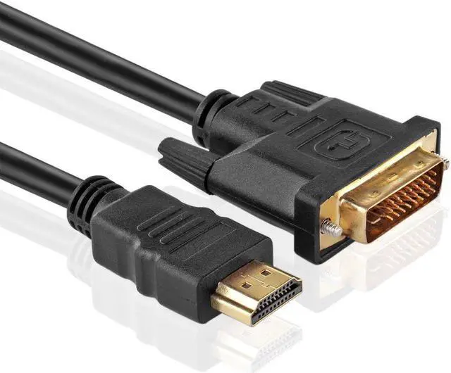 Alt view image 3 of 4 - TNP High Speed HDMI to DVI Adapter Cable (50 Feet) - Bi-directional HDMI to DVI & DVI to HDMI Converter Male to Male Connector Wire Cord Supports HD Video 1080P HDTV