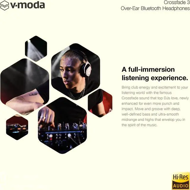Alt view image 3 of 5 - V-MODA Crossfade 3 Wireless Headphones - Gunmetal Black