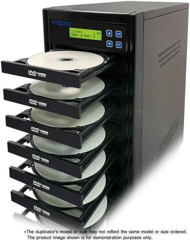 Alt view image 5 of 5 - PlexCopier 24X SATA 1 to 7 CD DVD M-Disc Supported Duplicator Writer Copier Tower with Free DVD Video Copy Protection
