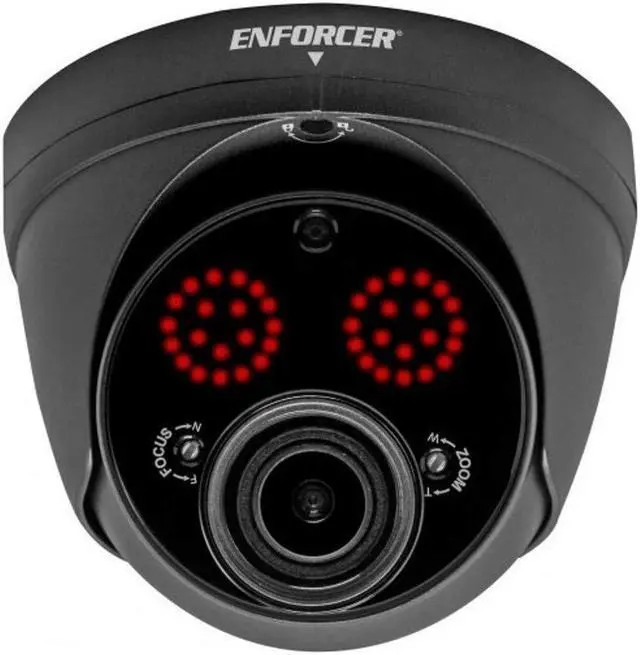 Main image of Seco-Larm EV-Y2501-AMGQ 4-in-1 HD Analog Varifocal Turret Camera, 2.8~12mm Lens, 2592x1944 Resolution, 1/2.7" 5MP CMOS, DWDR/2D-NR, TVI/CVI/AHD/Analog Format, 40 SMT IR LEDs, 12VDC, Gray Housing