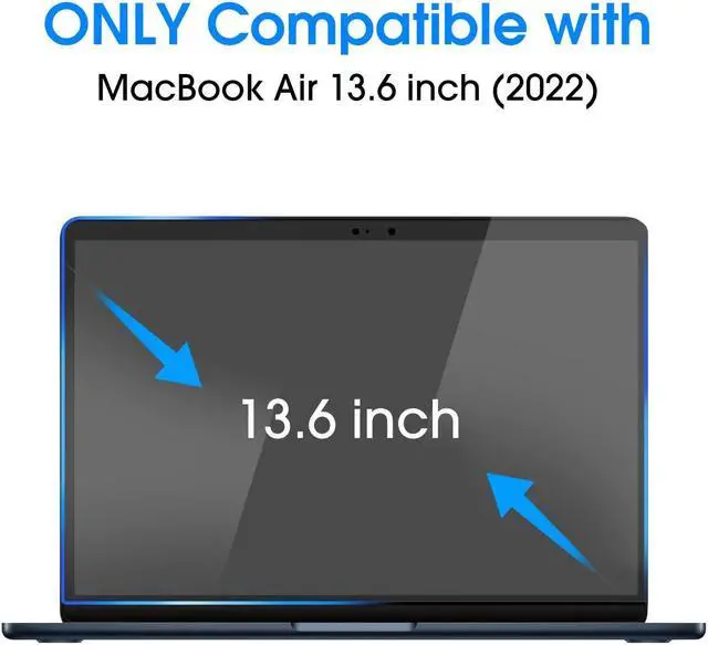 Alt view image 5 of 5 - amFilm Screen Protector New MacBook Air 13.6 inch(2024, M3) (2022, M2) Tempered Glass Model A2681 [9H Hardness][ Anti-Scratch][ Anti-fingerprint], 1 Pack,