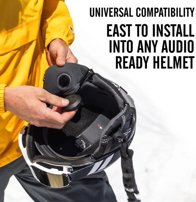 Alt view image 5 of 5 - Outdoor Tech - Chips Ultra 2.0 - True Wireless Bluetooth Helmet Speakers for Skiing, Snowboarding Mountain Biking, and Climbing