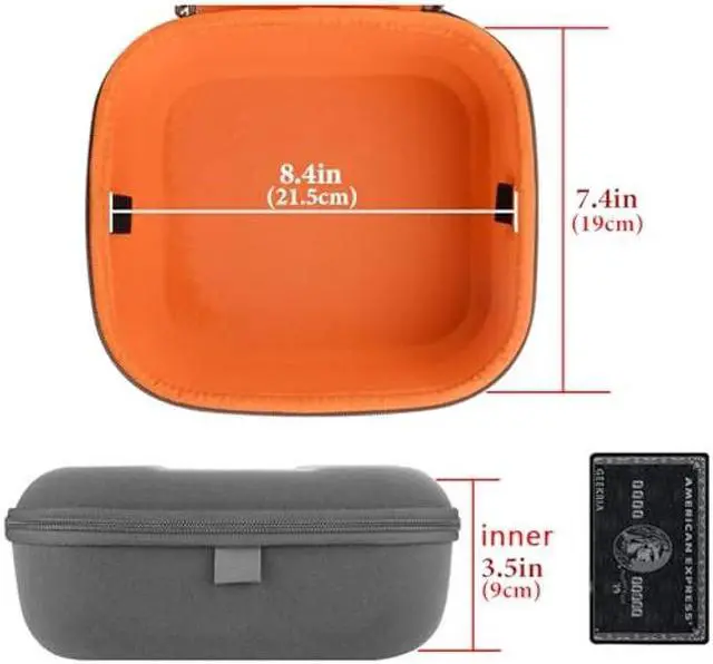 Alt view image 4 of 5 - Geekria Shield Gaming Headset Case for Large Over-Ear Headphones, Replacement Hard Shell Travel Carrying Bag with Cable Storage, Compatible with Sony, Sennheiser, Turtle Headsets (Microfiber Grey)