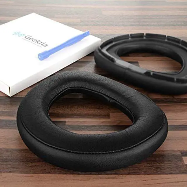 Alt view image 4 of 5 - Geekria Elite Sheepskin Replacement Ear Pads for Sennheiser HD800 Headphones Ear Cushions, Headset Earpads, Ear Cups Cover Repair Parts (Black)