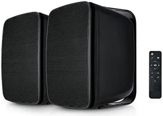Alt view image 2 of 4 - SOUND PRO SPS-1000-BK Dual Bluetooth Indoor & Outdoor Loudspeaker Pair, Black