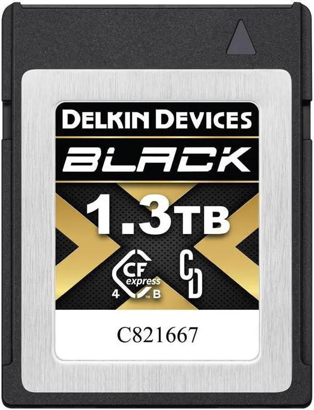 Main image of Delkin Devices Black 1.3TB CFexpress 4.0 Type B Memory Card with pSLC Flash, up to 3530MB/s Read for Professional Video and Photography