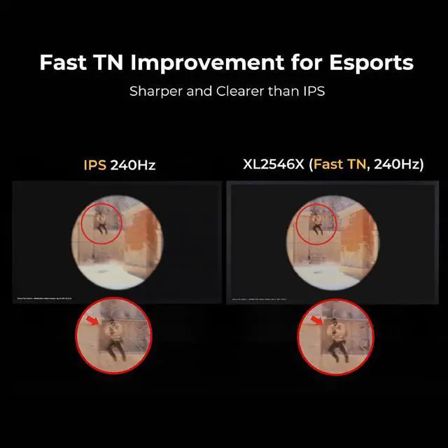 Alt view image 3 of 5 - BenQ Zowie XL2546X+ 24.1 Fast TN 280Hz Gaming Monitor for Esports, Motion Clarity DyAc 2, 1080p, XL Setting to Share, S Switch, Shielding Hood, Industrial Grade Bearing Height Adjustment