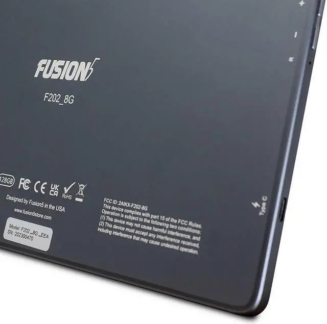 Alt view image 5 of 5 - Fusion5 10.1 Inch Tablet - Android 13, Full HD IPS, Octa-Core, 8GB RAM, 128GB Storage, Dual Band Wi-Fi, Bluetooth, USB-C, 10 Inch, 13MP Rear 5MP Front Camera