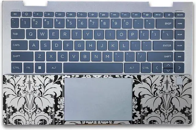 Alt view image 2 of 5 - Laptop Skin Compatible with HP Envy x360 14" (2023) - Floral Retro - Premium 3M Vinyl Protective Wrap Decal Cover - Easy to Apply | Crafted in The USA by MightySkins