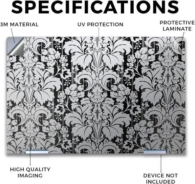 Alt view image 4 of 5 - Laptop Skin Compatible with HP Envy x360 14" (2023) - Floral Retro - Premium 3M Vinyl Protective Wrap Decal Cover - Easy to Apply | Crafted in The USA by MightySkins