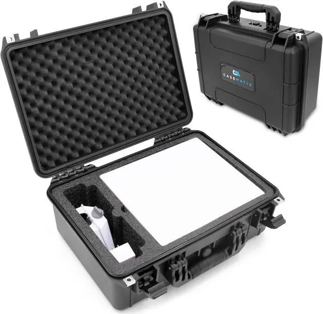 Main image of CASEMATIX Travel Case Compatible with Starlink Mini Dish, Mount, Cables, Power Supply & More - IPX7 Waterproof, Professionally Cut Impact-Resistant Closed Cell Foam with Separate Accessory Storage