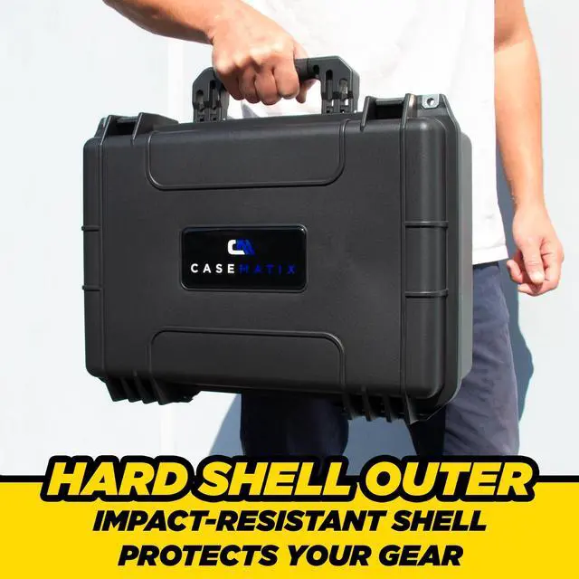 Alt view image 2 of 5 - CASEMATIX Travel Case Compatible with Starlink Mini Dish, Mount, Cables, Power Supply & More - IPX7 Waterproof, Professionally Cut Impact-Resistant Closed Cell Foam with Separate Accessory Storage
