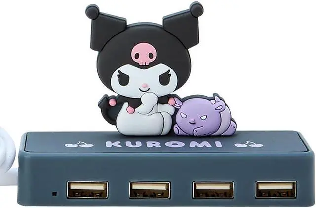 Alt view image 2 of 3 - Sanrio 327484 Sanrio Slim USB Hub Kuromi Kuromi 2.4 x 3.7 x 1.2 inches (6 x 9.5 x 3 cm) Character