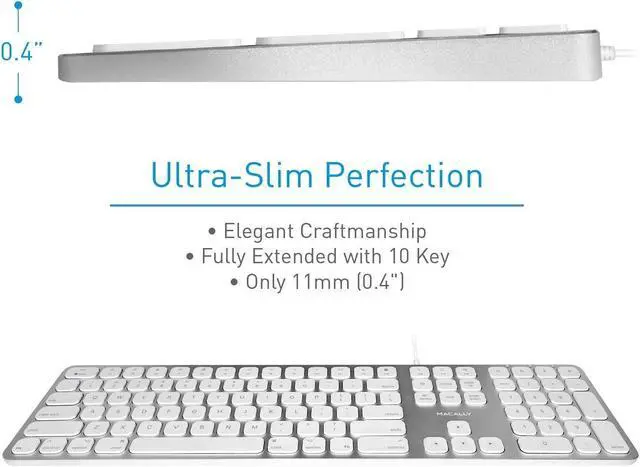 Alt view image 4 of 5 - Macally Mac Keyboard and a 1080P Webcam with Tripod & Built-in Microphone, Upgrade Your Keyboard