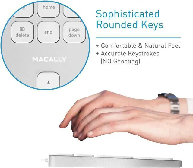 Alt view image 5 of 5 - Macally Mac Keyboard and a 1080P Webcam with Tripod & Built-in Microphone, Upgrade Your Keyboard