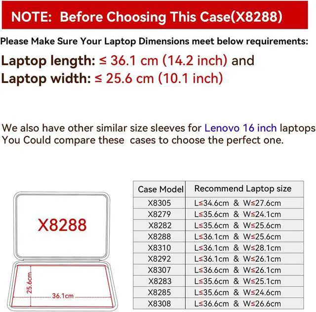 Alt view image 2 of 5 - Smatree Hard EVA Protective Sleeve Case Compatible for 16 inch Lenovo IdeaPad Flex 5i/5 2-in-1, IdeaPad Flex 5/5i Gen 8, ThinkPad T16 Gen 2/1, ThinkPad T16 Laptop (X8288)