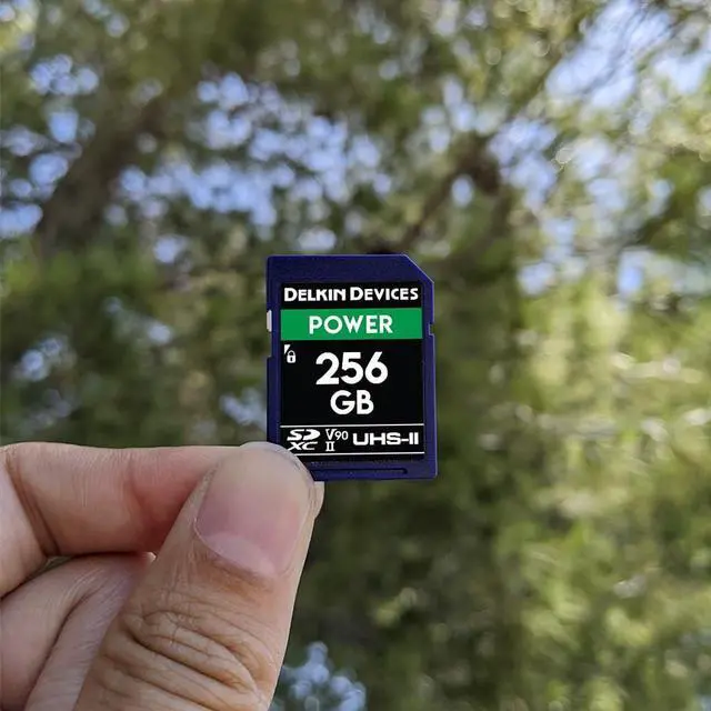 Alt view image 2 of 5 - Delkin Devices Power 256GB SDXC UHS-II (V90) - 300MB/s Read, 250MB/s Write | for 8K, 4K, HDR, and 360 Video | High-Performance for Cameras