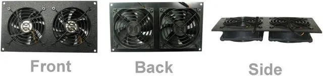 Alt view image 3 of 5 - Coolerguys Pre-Set Thermal Controlled Cooling Kits for Cabinets, AV, and Components (Dual 92mm, Thermal Plastic)