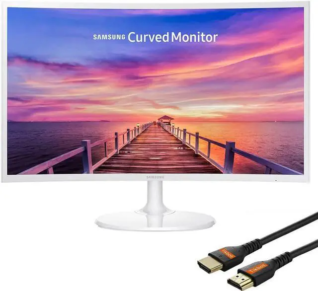 Main image of Samsung Monitor for Business Gaming, 27" FHD Curved Widescreen LED Slim Bezel Anti-Glare, AMD FreeSync, 4ms Response Time, 60Hz Refresh Rate, Ultra-Slim, HDMI, DisplayPort, HDMI Cable