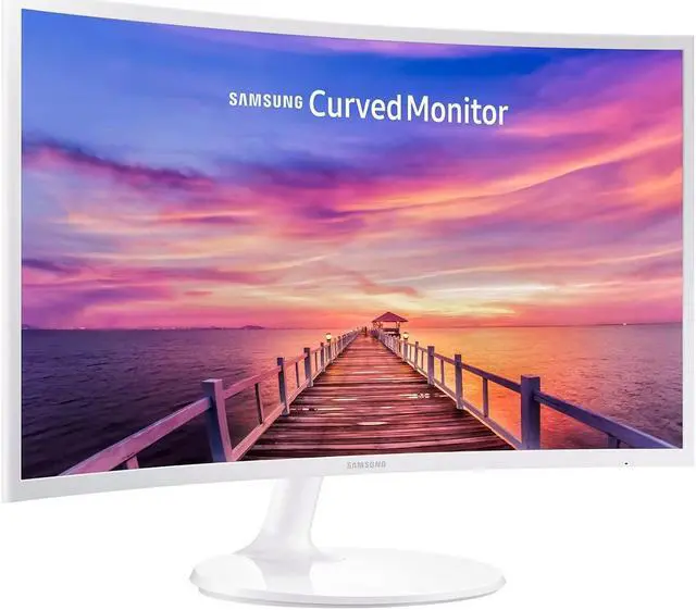 Alt view image 2 of 5 - Samsung Monitor for Business Gaming, 27" FHD Curved Widescreen LED Slim Bezel Anti-Glare, AMD FreeSync, 4ms Response Time, 60Hz Refresh Rate, Ultra-Slim, HDMI, DisplayPort, HDMI Cable