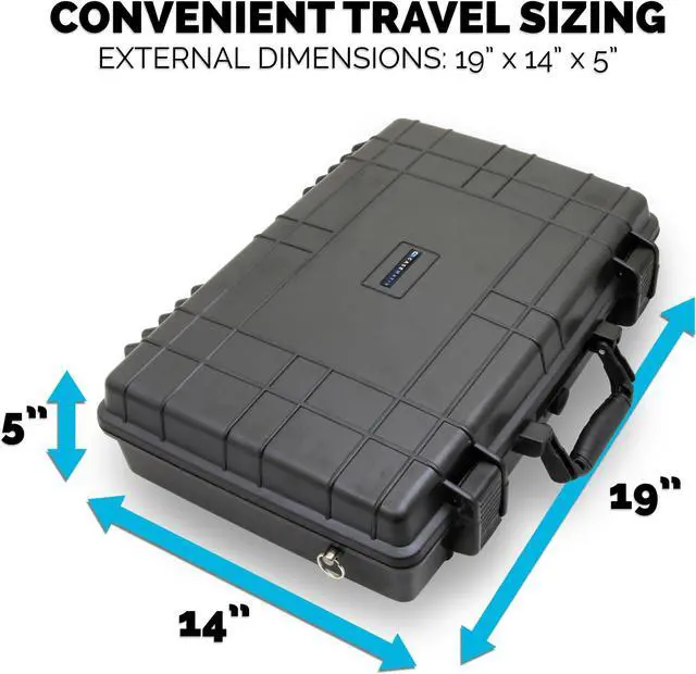 Alt view image 4 of 5 - CASEMATIX Portable Monitor Case for 15.6" to 17" Gaming Monitors or Laptop Portable Screens, Impact Resistant Screen Cover with Padded Foam, Travel Case Fits Accessories for 15.6 to 17.3 Inch Screens