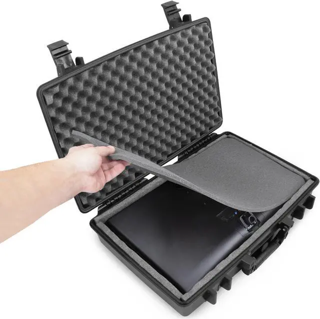 Alt view image 5 of 5 - CASEMATIX Portable Monitor Case for 15.6" to 17" Gaming Monitors or Laptop Portable Screens, Impact Resistant Screen Cover with Padded Foam, Travel Case Fits Accessories for 15.6 to 17.3 Inch Screens