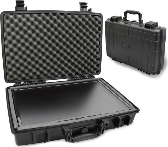 Main image of CASEMATIX Portable Monitor Case for 15.6" to 17" Gaming Monitors or Laptop Portable Screens, Impact Resistant Screen Cover with Padded Foam, Travel Case Fits Accessories for 15.6 to 17.3 Inch Screens