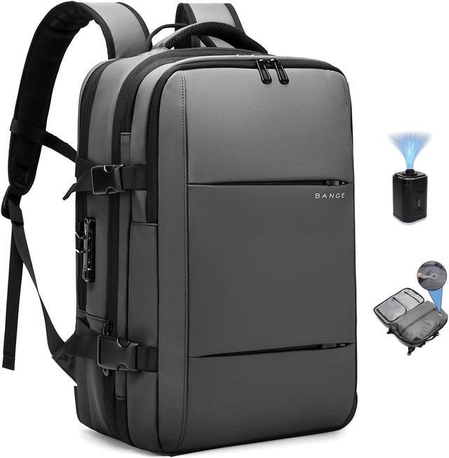 Main image of BANGE Airback Backpack,60L Expandable Travel Backpack Vacuum Compression with Air Pump, Waterproof and Anti-Theft Laptop Backpack for Hiking, Business and Travel
