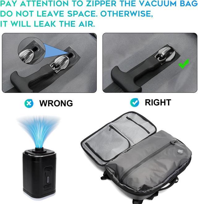 Alt view image 2 of 5 - BANGE Airback Backpack,60L Expandable Travel Backpack Vacuum Compression with Air Pump, Waterproof and Anti-Theft Laptop Backpack for Hiking, Business and Travel