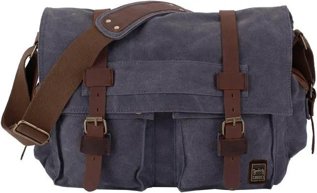 Main image of Berchirly Men Canvas Messenger Travel Bag Women Shoulder Crossbody Pack Bookbag Business Bags For 17.3Inch Laptop