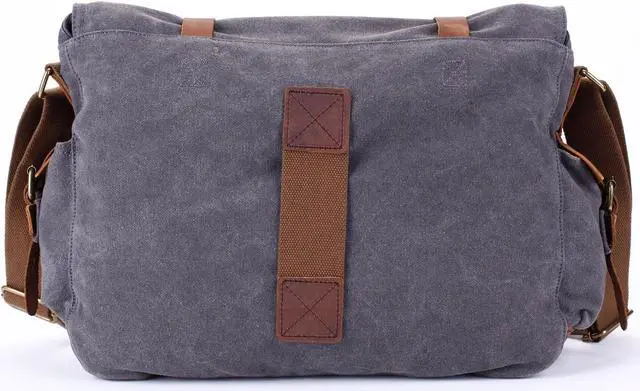 Alt view image 3 of 5 - Berchirly Men Canvas Messenger Travel Bag Women Shoulder Crossbody Pack Bookbag Business Bags For 17.3Inch Laptop