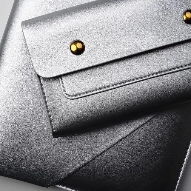 Alt view image 5 of 5 - Benfan Laptop Sleeve Compatible with New 15.3 inch MacBook Air 2024 A3114 M3, Surface Laptop 15, Surface Book 13.5, Surface Laptop Studio with Small Pouch, Mouse Pad and Cord Holder Color Silver