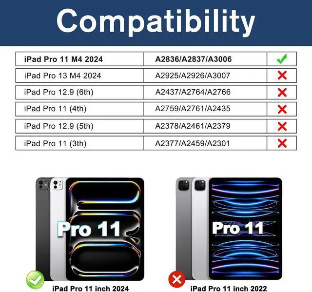 Alt view image 2 of 5 - BRAECN for iPad Pro 11 inch 5th Generation Case 2024,Heavy Duty Shockproof Case with Screen Propector&Pencil Holder/Hand Strap/360?Rotating Stand/Shoulder Strap for iPad Pro 11 2024 A2836/A2837-Red
