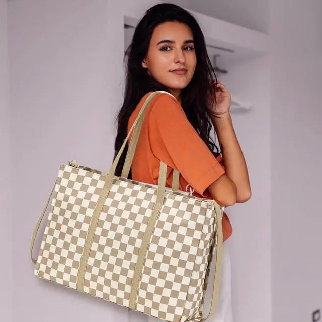 Alt view image 3 of 5 - Laptop Tote Bag for Women Work 15.6 inch Canvas Shoulder Bags Computer Messenger Purse Teacher Handbag Office Briefcase