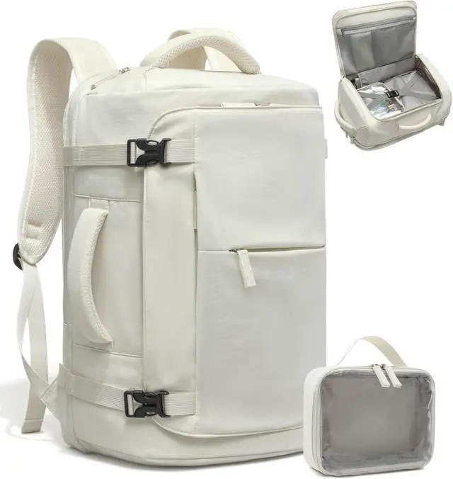 CAMTOP 40L Travel Backpack for Women Men, Lightweight Carry on Backpack for  Flight Approved Expandable Personal Item Travel Bag with Makeup Bag Water