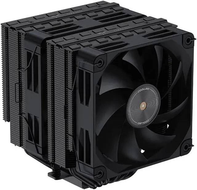 Main image of COOLLEO P60T V3 Black Performance Edition CPU Air Cooler,Full Electroplating Reflow Welding Process,Dual-Tower Booster Fan FDB Bearing PWM 1600RPM 275W TDP for AMD AM4/AM5 & Intel LGA 115X/1200/1700