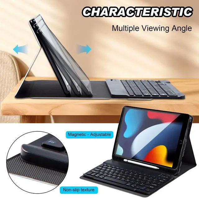 Alt view image 3 of 5 - DEGDFSGR for Samsung Galaxy Tab A8 10.5 Case with Keyboard, Detachable Wireless Keyboard Magnetic Closure Protective Cover Case for Samsung Tab A8 2022[SM-X200 X205 X207], Yellow Flower Hummingbird