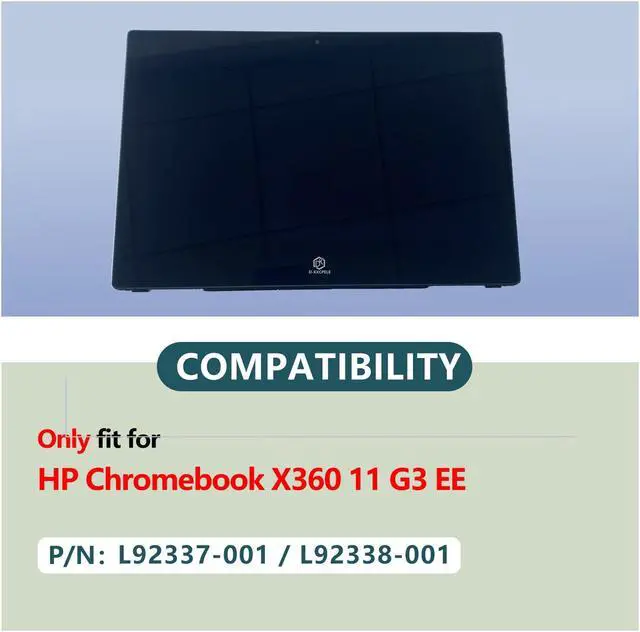 Alt view image 2 of 5 - D-KXCPELE LCD Screen Replacement for HP Chromebook X360 11 G3 EE 11.6 inch LCD LED HD Touch Screen Digitizer Display Assembly w/Bezel and G-Sensor Board L92337-001 L92338-001