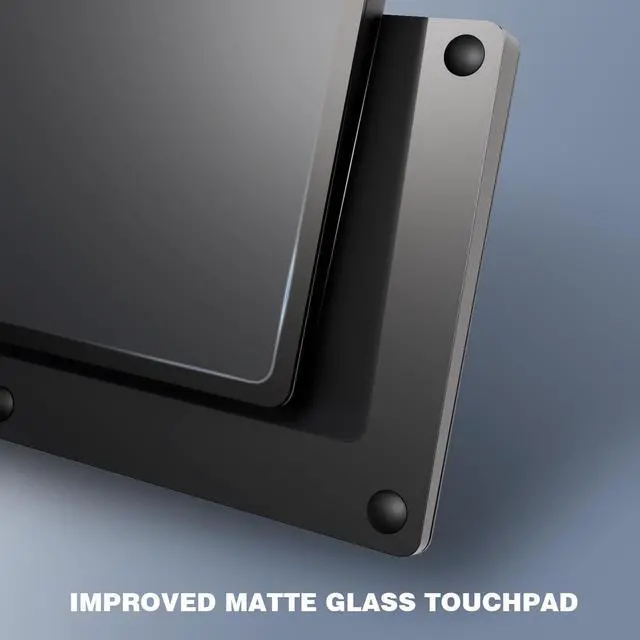 Alt view image 2 of 5 - Doohoeek Wired Trackpad Muti-Touch, Upgraded Matte Glass Metal Touchpad with High Precision Portable USB Mouse Pad for Windows 7/10/11 Laptop Notebook PC Computer, Black