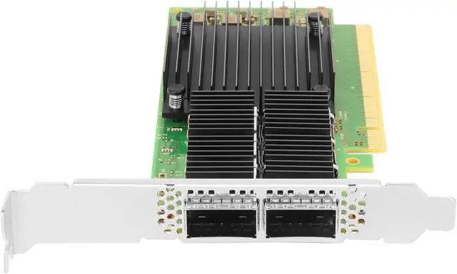 Alt view image 4 of 5 - Euqvos 100Gb NIC for Mellanox MCX556A ConnectX-5 Chipset, VPI EDR InfiniBand 100GbE Dual-Port QSFP28, PCIe4.0 x16 InfiniBand/Ethernet Adapter Card Supports Windows Server/Linux/VMware