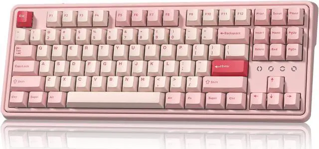 FL ESPORTS Wireless Gaming Keyboard, 3-Modes Creamy Mechanical Hot