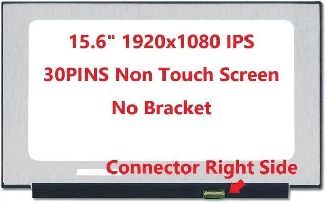 Alt view image 3 of 5 - FULLCOM New LCD Replacement Screen FHD 1920x1080 (Non Touch) 15.6 Inch (No Brackets) 30 Pin Matte for HP 15-DY2131WM 33K46UA for Laptop/Display/Screen/LCD Application