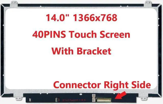 Alt view image 3 of 5 - Fullcom New Touch LCD Replacement Screen 14.0 Inch B140XTK01.0 HW6A Touch HD 1366x768 40 Pin for Laptop/Display/Screen/LCD Application