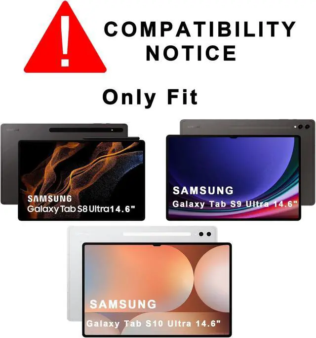 Alt view image 4 of 5 - for Samsung Galaxy Tab S9 Ultra/S8 Ultra/S10 Ultra 14.6" Keyboard Case : 7 Color Backlit Detachable Keyboard Cover with Smart Touchpad - Auto Wake/Sleep Tablet Case with S-Pen Holder,Black